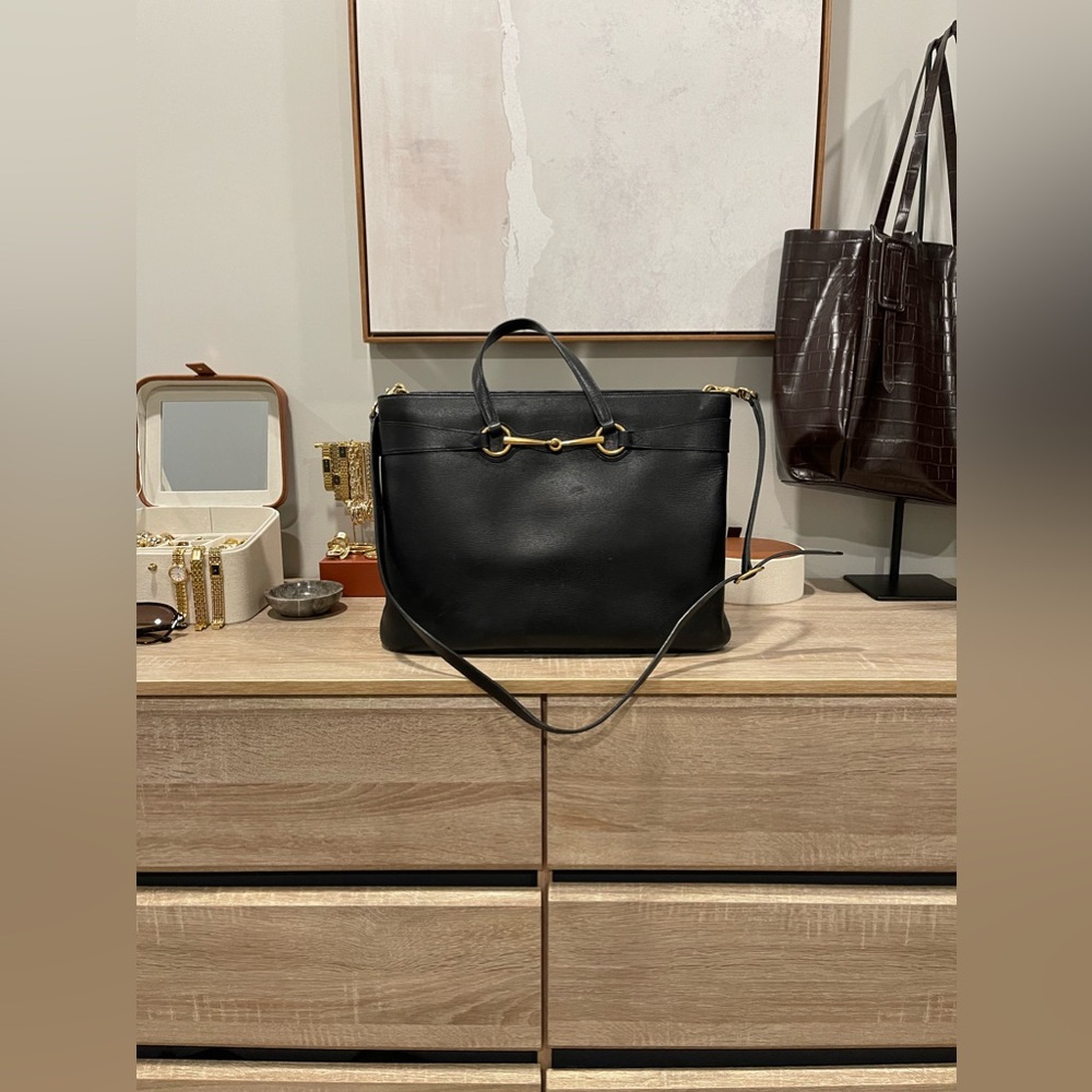 Gucci Horsebit Convertible Leather Tote - Picture 7 of 15